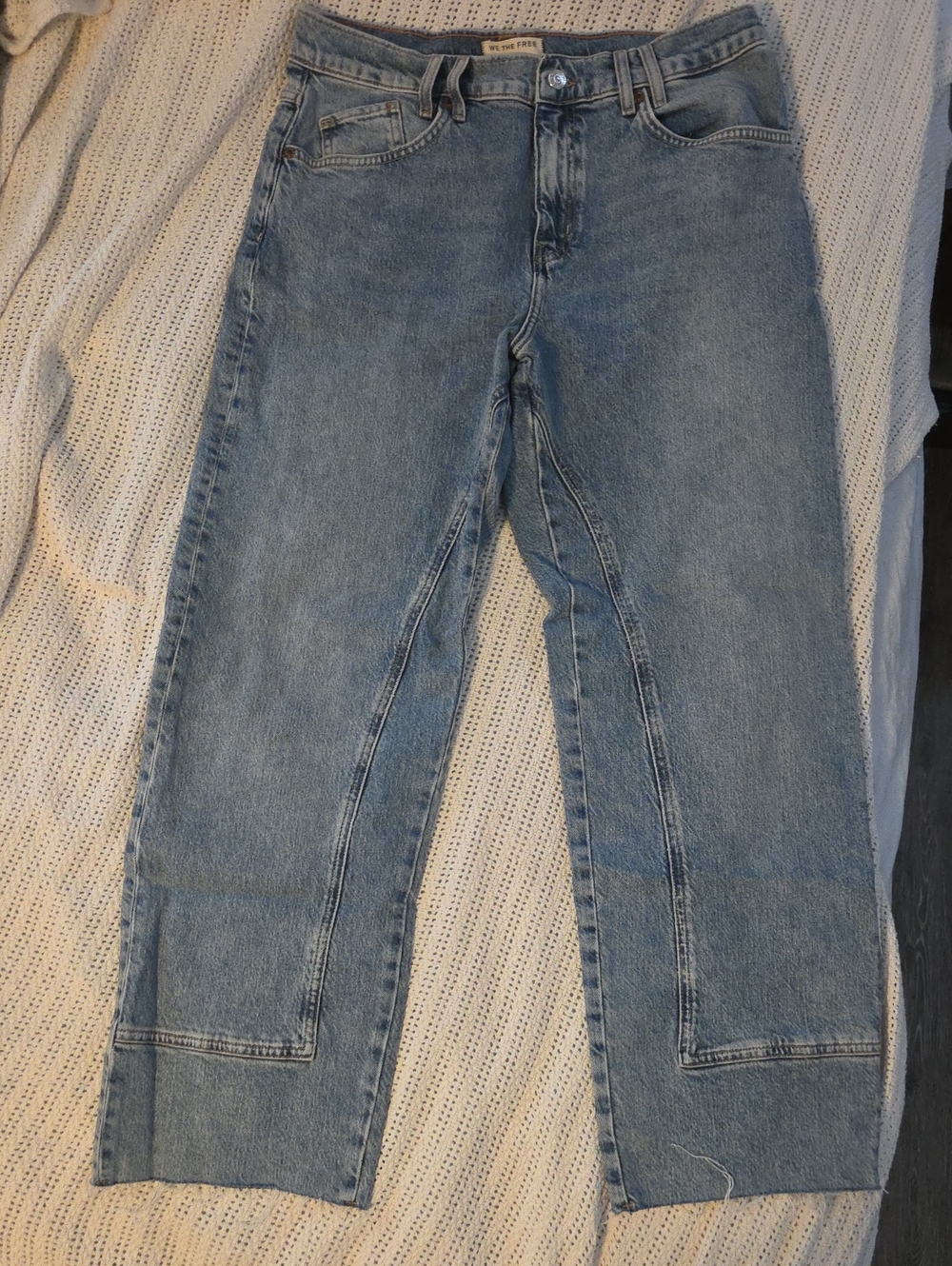 We The Free Straight Leg Light Blue Denim Jeans